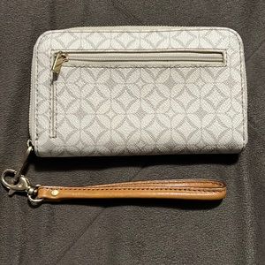 Fossil wallet with leather strap